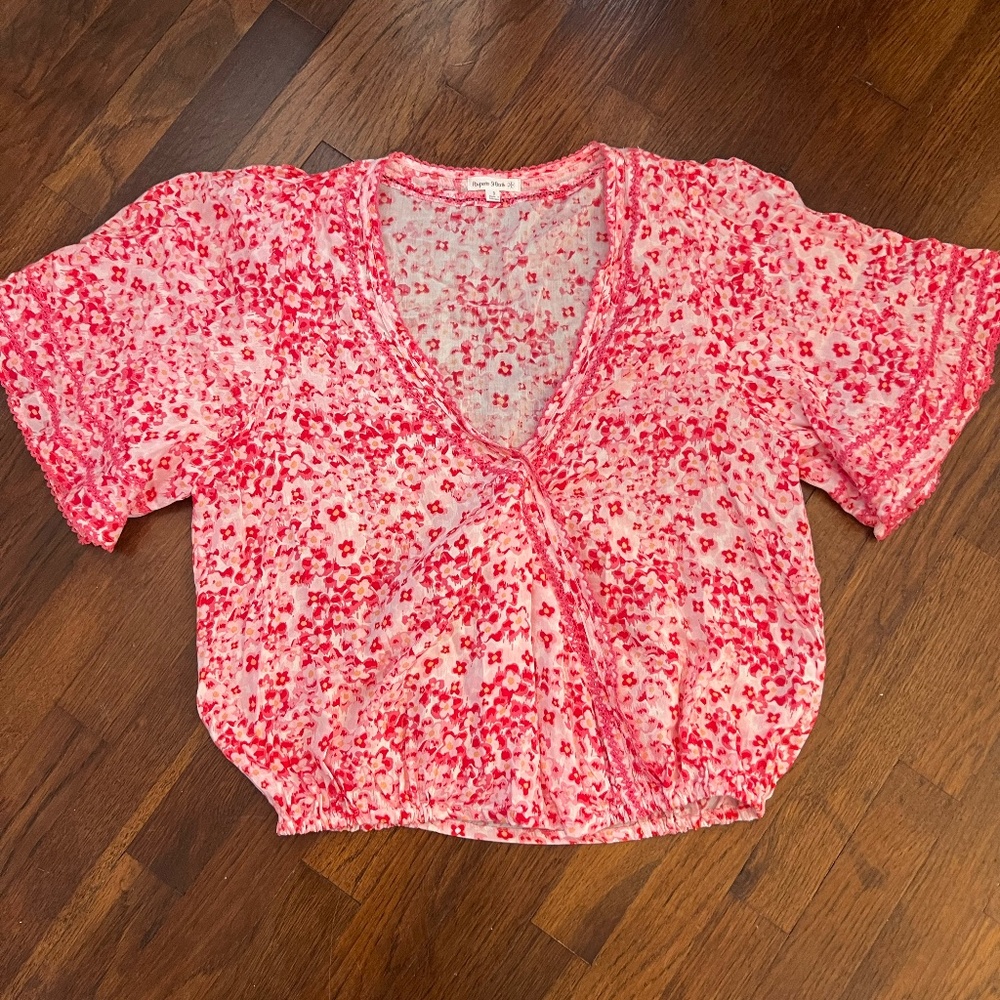 Poupette St Barths Pink Blossom Blouse